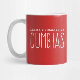 Easily Distracted By Cumbias - white design Mug